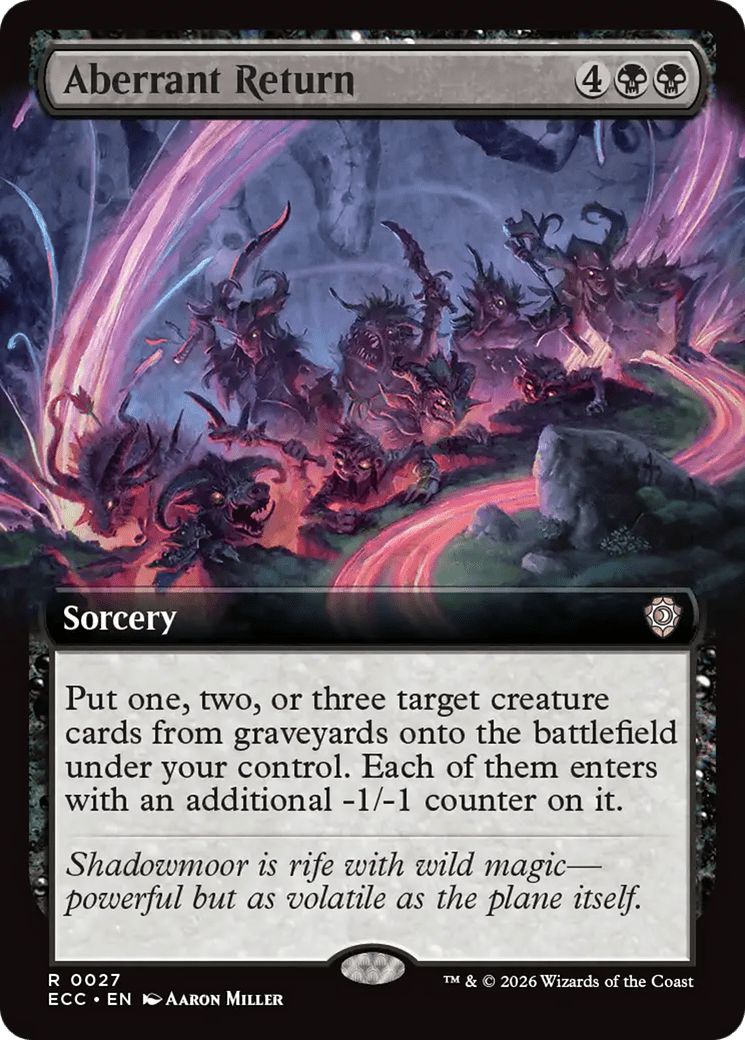 Aberrant Return (Extended Art) [Lorwyn Eclipsed Commander] MTG Single Magic: The Gathering  | Multizone: Comics And Games