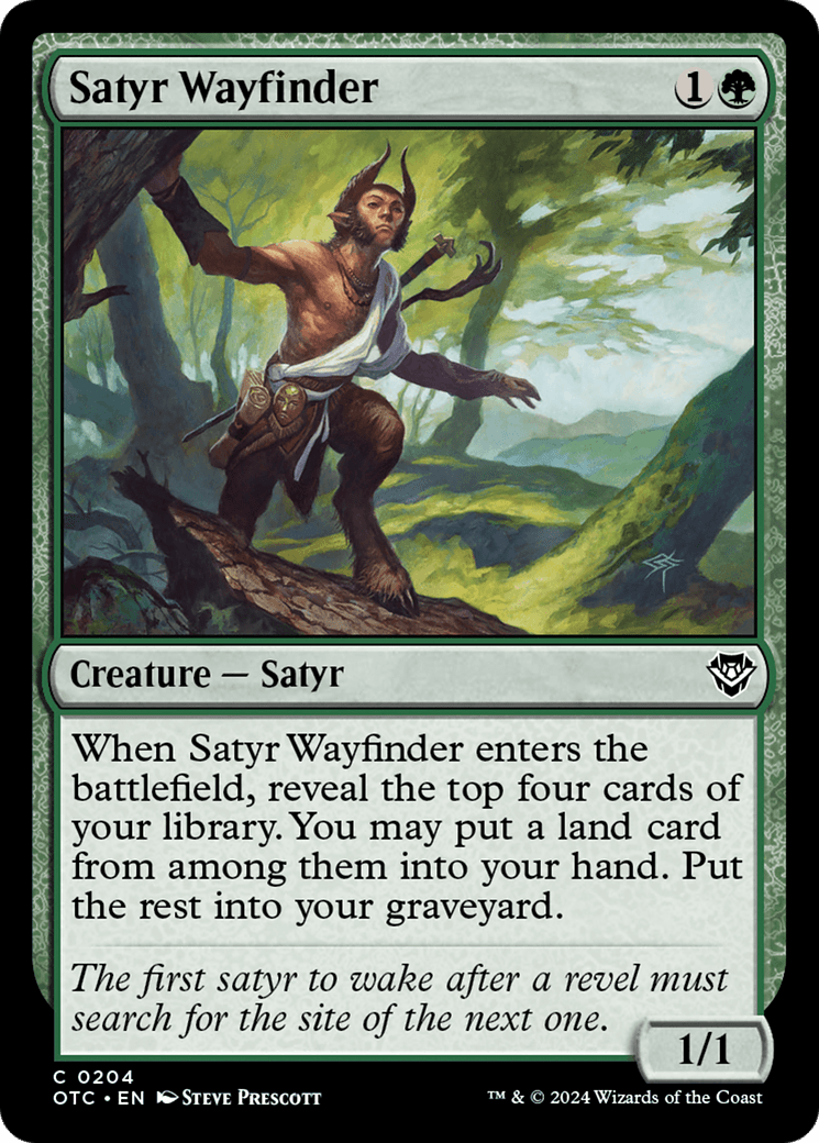 Satyr Wayfinder [Outlaws of Thunder Junction Commander] MTG Single Magic: The Gathering  | Multizone: Comics And Games