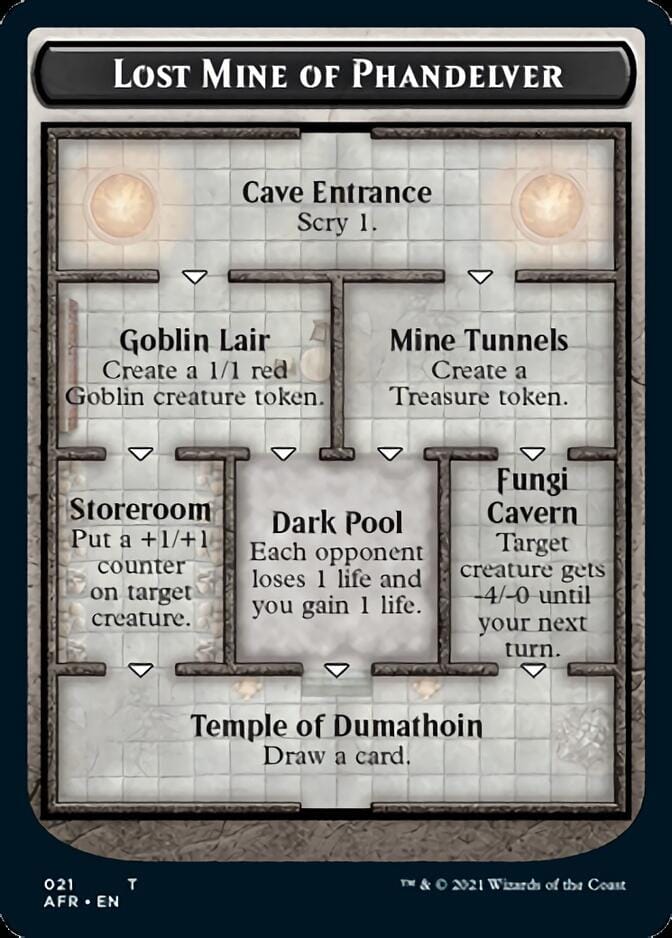 Dungeon of the Mad Mage // Lost Mine of Phandelver Double-Sided Token [Dungeons & Dragons: Adventures in the Forgotten Realms Tokens] MTG Single Magic: The Gathering  | Multizone: Comics And Games