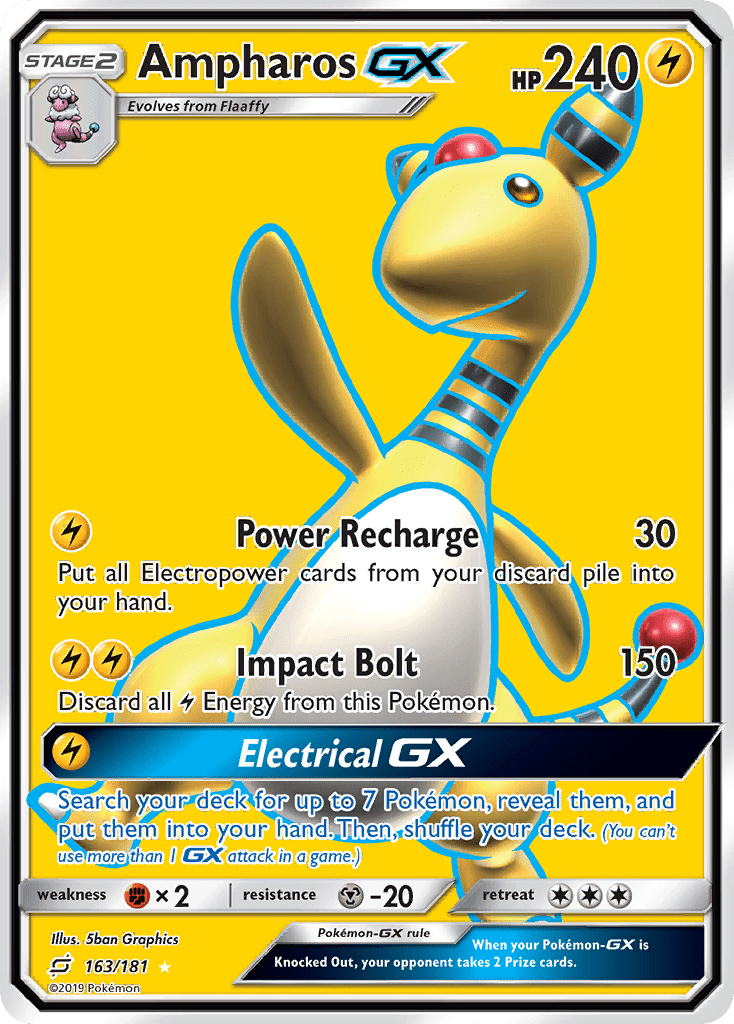 Ampharos GX (163/181) [Sun & Moon: Team Up] Pokemon Single Pokémon  | Multizone: Comics And Games