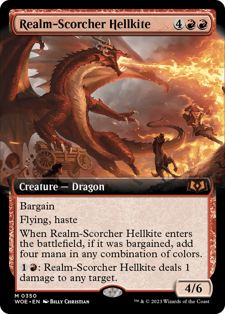 Realm-Scorcher Hellkite (Extended Art) [Wilds of Eldraine] MTG Single Magic: The Gathering  | Multizone: Comics And Games