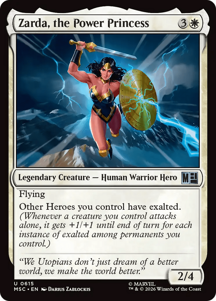 Zarda, the Power Princess [Marvel Super Heroes Commander] MTG Single Magic: The Gathering  | Multizone: Comics And Games