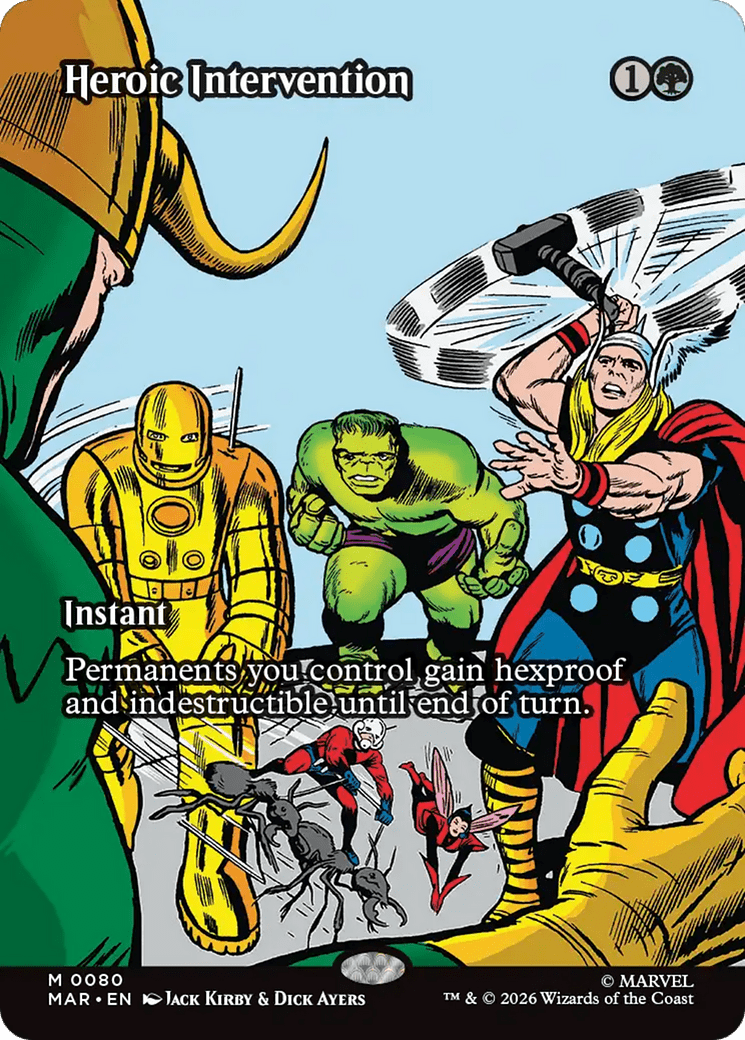 Heroic Intervention (0080) (Borderless) [Marvel Universe: Eternal-Legal] MTG Single Magic: The Gathering  | Multizone: Comics And Games