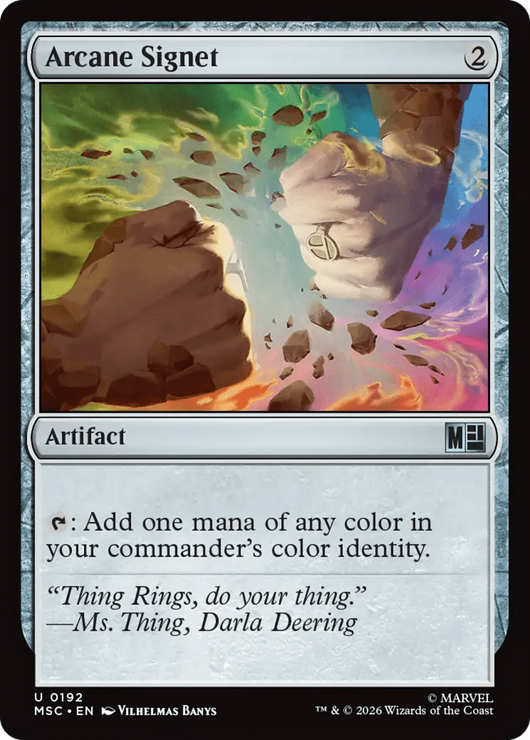 Arcane Signet (0192) (Surge Foil) [Marvel Super Heroes Commander] MTG Single Magic: The Gathering  | Multizone: Comics And Games