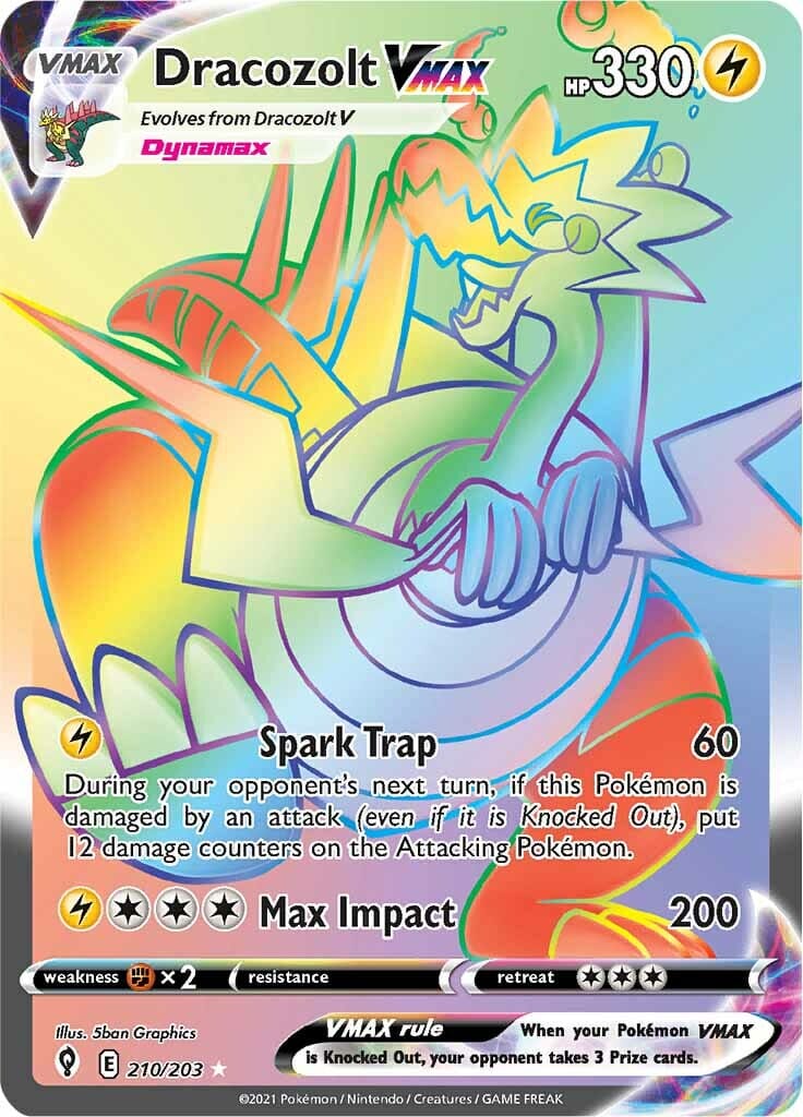 Dracozolt VMAX (210/203) [Sword & Shield: Evolving Skies] Pokemon Single Pokémon  | Multizone: Comics And Games