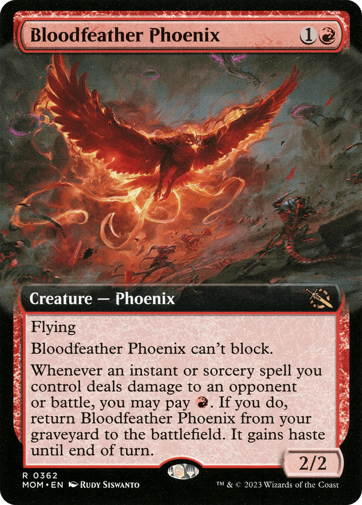 Bloodfeather Phoenix (Extended Art) [March of the Machine] MTG Single Magic: The Gathering  | Multizone: Comics And Games