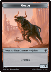 Golem (0014) // Golem (0015) Double-Sided Token [Aetherdrift Tokens] MTG Single Magic: The Gathering  | Multizone: Comics And Games