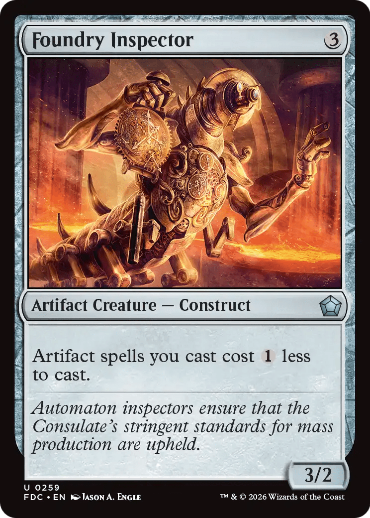 Foundry Inspector [Foundations Commander] MTG Single Magic: The Gathering  | Multizone: Comics And Games