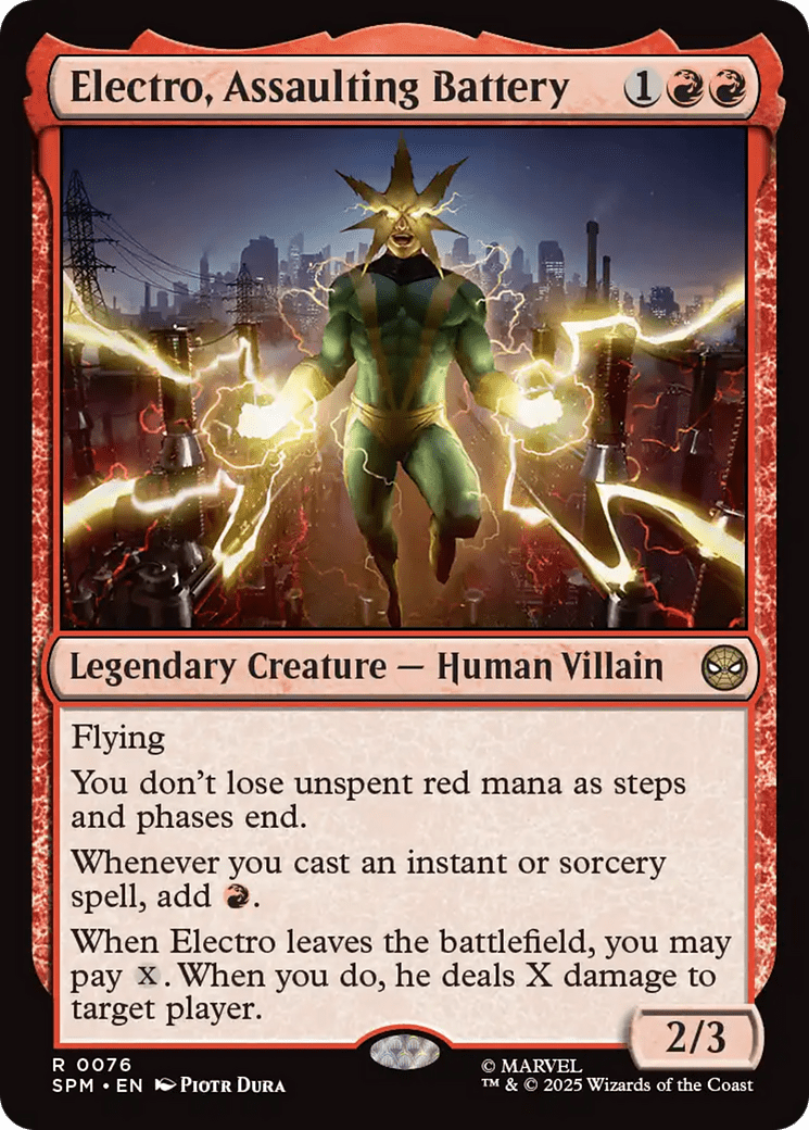 Electro, Assaulting Battery [Marvel's Spider-Man] MTG Single Magic: The Gathering  | Multizone: Comics And Games
