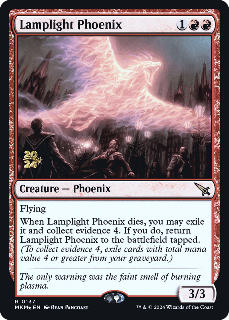 Lamplight Phoenix [Murders at Karlov Manor Prerelease Promos] MTG Single Magic: The Gathering  | Multizone: Comics And Games