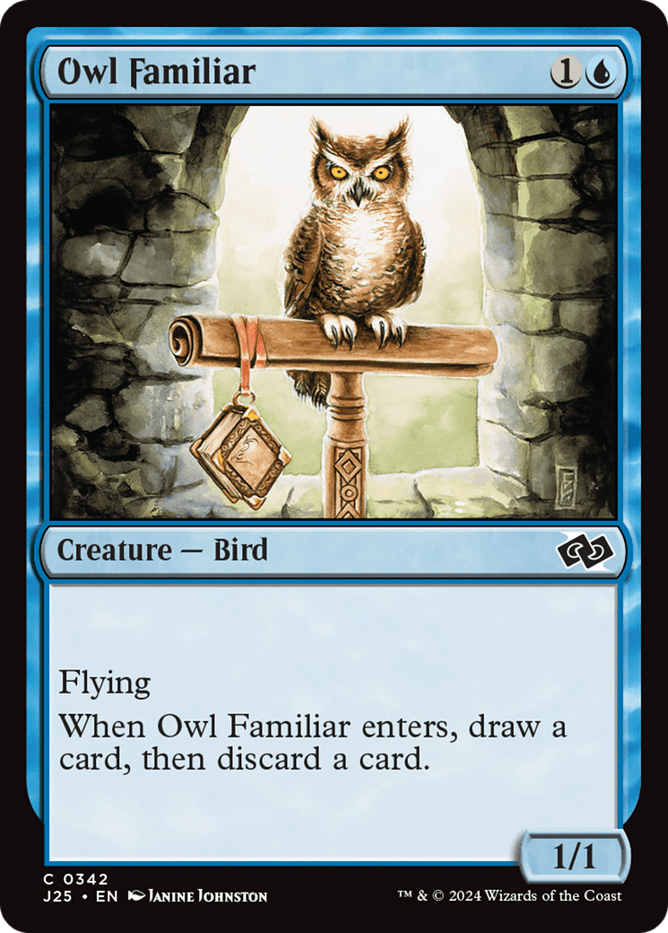 Owl Familiar [Foundations Jumpstart] MTG Single Magic: The Gathering  | Multizone: Comics And Games