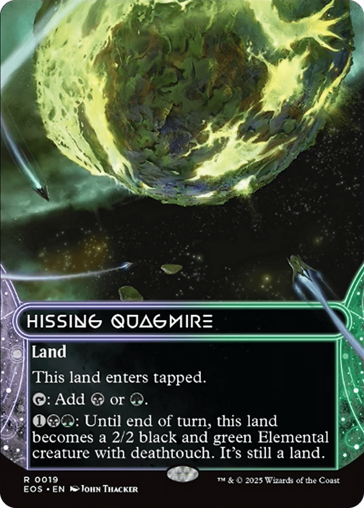Hissing Quagmire (0019) (Borderless) [Edge of Eternities: Stellar Sights] MTG Single Magic: The Gathering  | Multizone: Comics And Games