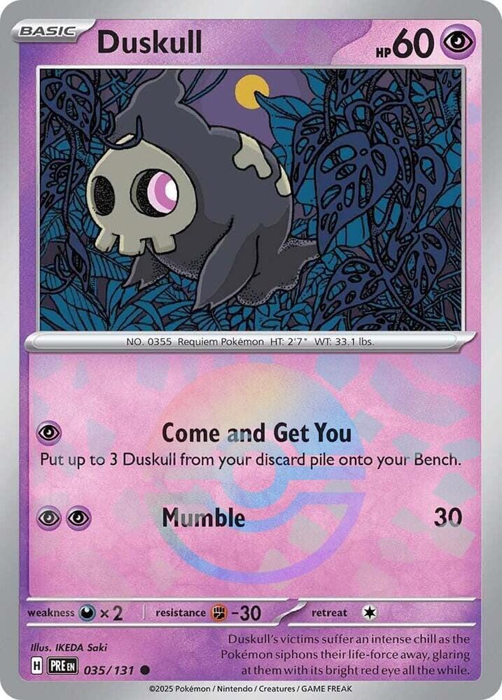 Duskull (035/131) (Poke Ball Pattern) [Scarlet & Violet: Prismatic Evolutions] Pokemon Single Pokémon  | Multizone: Comics And Games