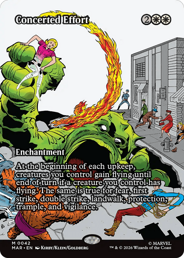 Concerted Effort (Borderless) [Marvel Universe: Eternal-Legal] MTG Single Magic: The Gathering  | Multizone: Comics And Games