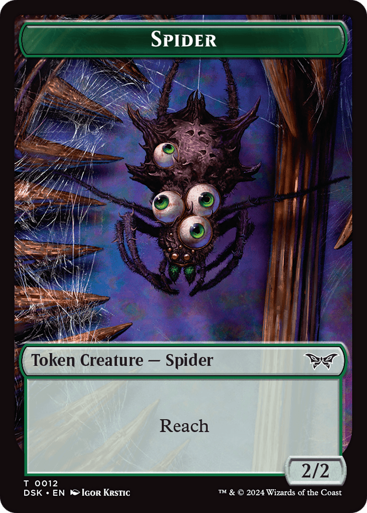 Insect (0013) // Spider Double-Sided Token [Duskmourn: House of Horror Tokens] MTG Single Magic: The Gathering  | Multizone: Comics And Games