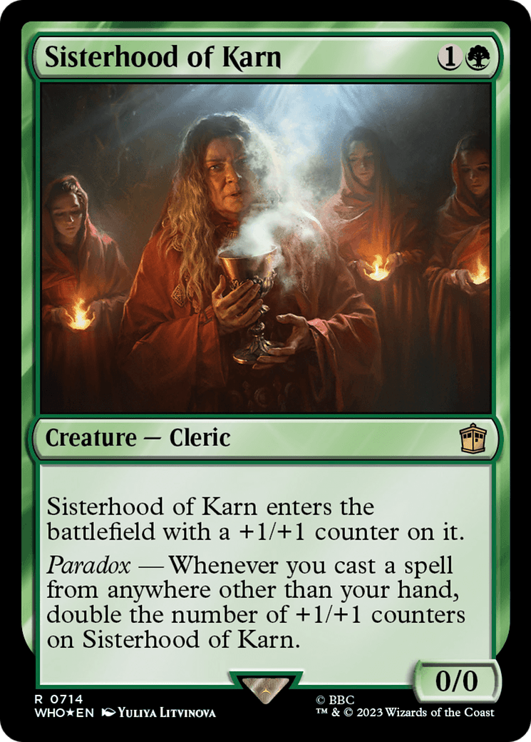 Sisterhood of Karn (Surge Foil) [Doctor Who] MTG Single Magic: The Gathering  | Multizone: Comics And Games