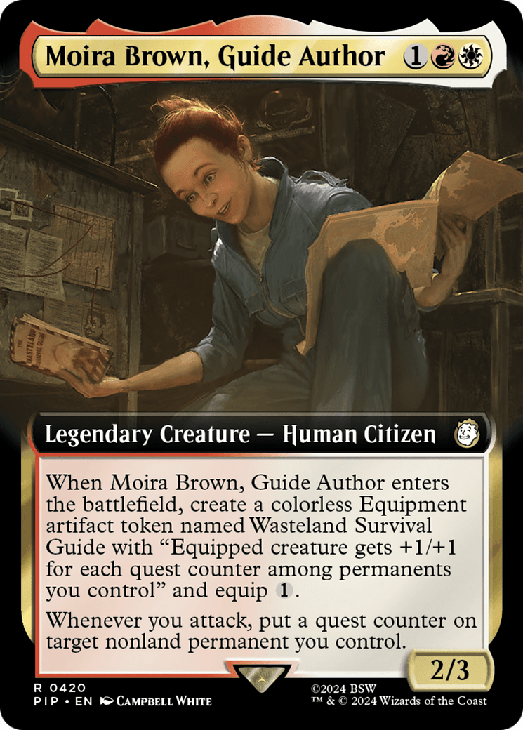 Moira Brown, Guide Author (Extended Art) [Fallout] MTG Single Magic: The Gathering  | Multizone: Comics And Games