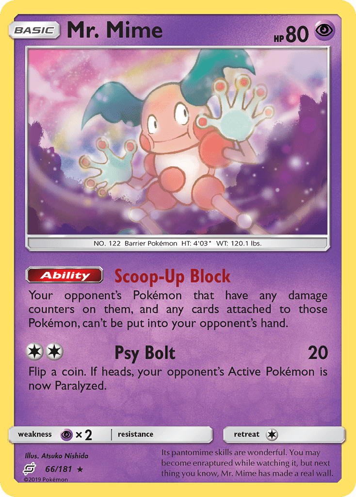Mr. Mime (66/181) [Sun & Moon: Team Up] Pokemon Single Pokémon  | Multizone: Comics And Games