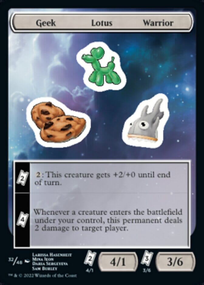 Geek Lotus Warrior [Unfinity Stickers] MTG Single Magic: The Gathering  | Multizone: Comics And Games