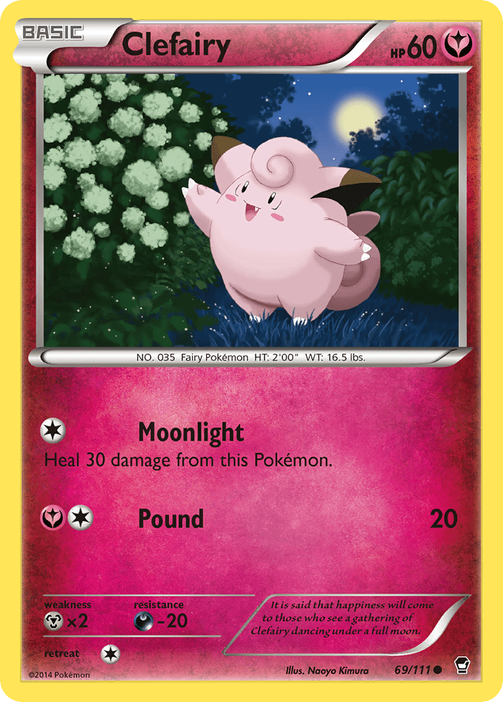 Clefairy (69/111) [XY: Furious Fists] Pokemon Single Pokémon  | Multizone: Comics And Games