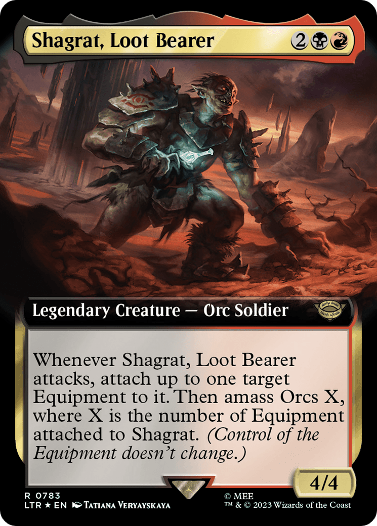 Shagrat, Loot Bearer (Extended Art) (Surge Foil) [The Lord of the Rings: Tales of Middle-Earth] MTG Single Magic: The Gathering  | Multizone: Comics And Games