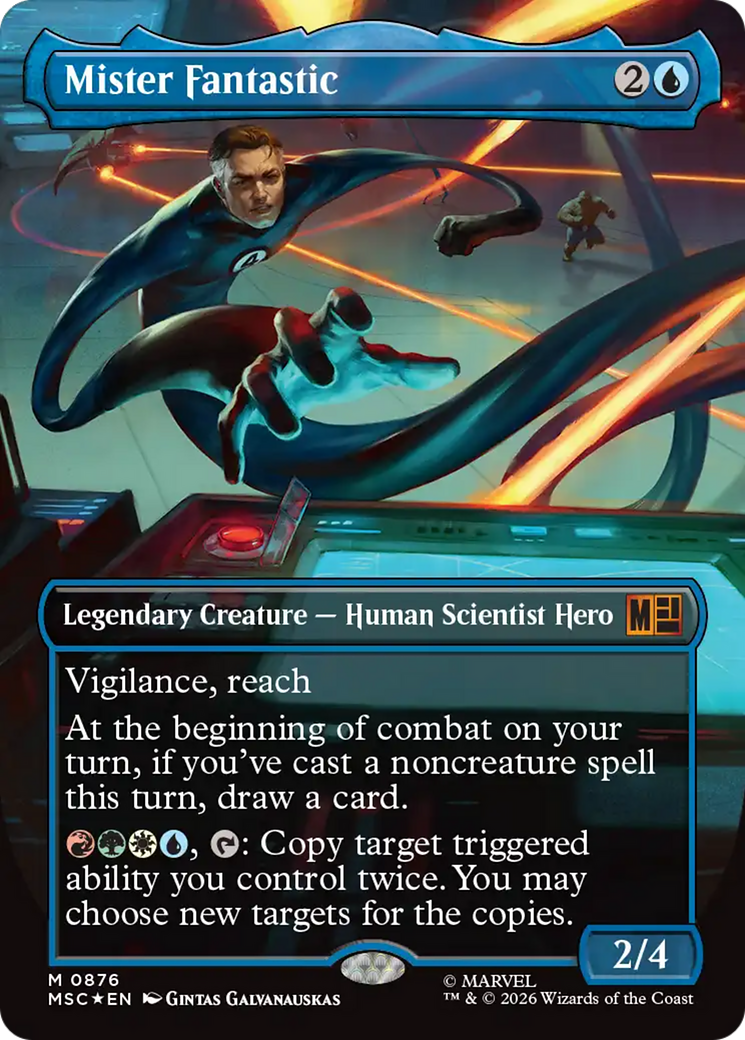 Mister Fantastic (Borderless) (Surge Foil) [Marvel Super Heroes Commander] | Multizone: Comics And Games