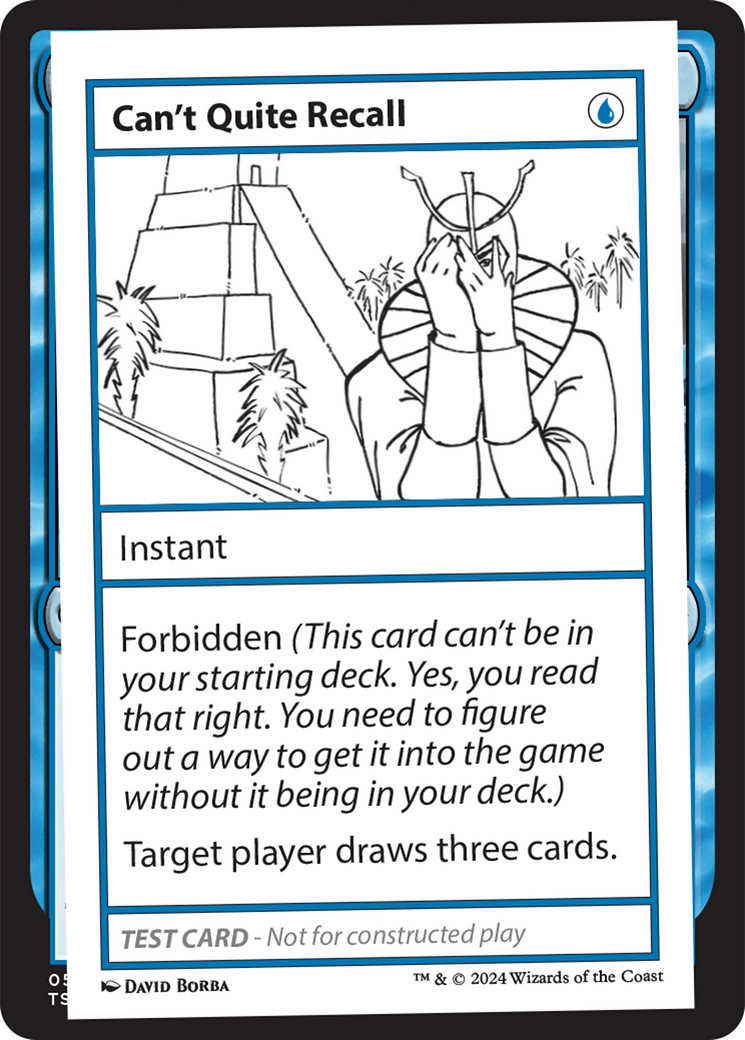 Can't Quite Recall [Mystery Booster 2 Playtest Cards] MTG Single Magic: The Gathering  | Multizone: Comics And Games