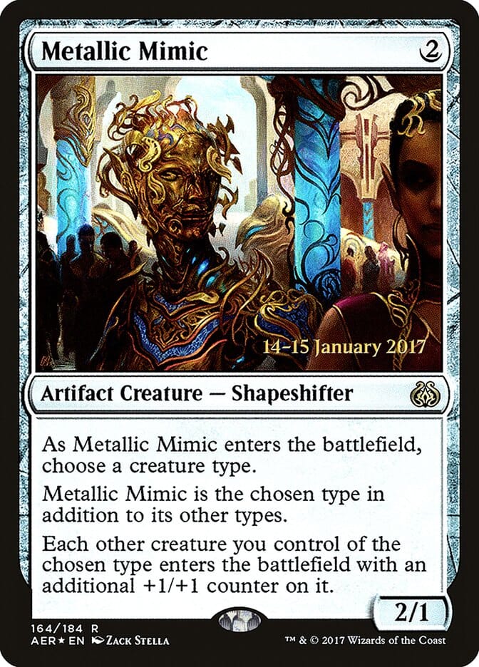 Metallic Mimic [Aether Revolt Prerelease Promos] MTG Single Magic: The Gathering  | Multizone: Comics And Games