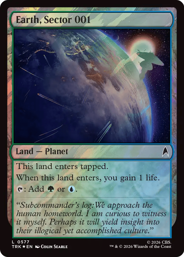 Earth, Sector 001 (Surge Foil) [Star Trek] MTG Single Magic: The Gathering  | Multizone: Comics And Games