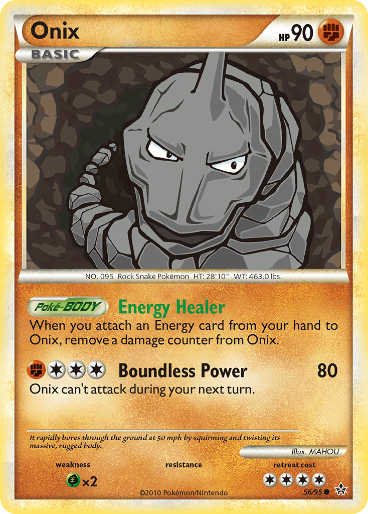 Onix (56/95) [HeartGold & SoulSilver: Unleashed] Pokemon Single Pokémon  | Multizone: Comics And Games
