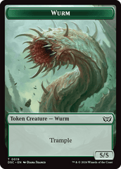 Wurm (0019) // Insect (0010) Double-Sided Token [Duskmourn: House of Horror Commander Tokens] MTG Single Magic: The Gathering  | Multizone: Comics And Games
