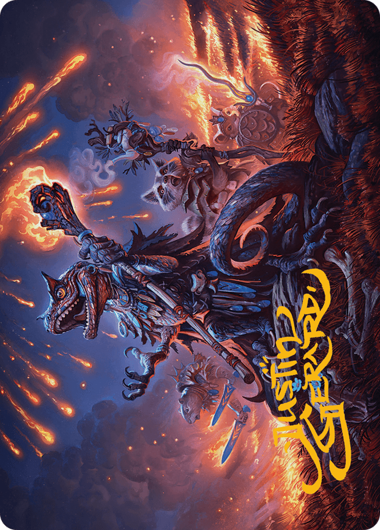 Valley Flamecaller Art Card (Gold-Stamped Signature) [Bloomburrow Art Series] MTG Single Magic: The Gathering  | Multizone: Comics And Games