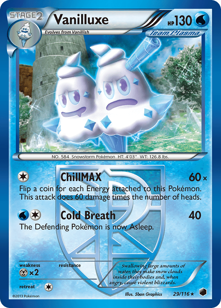 Vanilluxe (29/116) [Black & White: Plasma Freeze] Pokemon Single Pokémon  | Multizone: Comics And Games