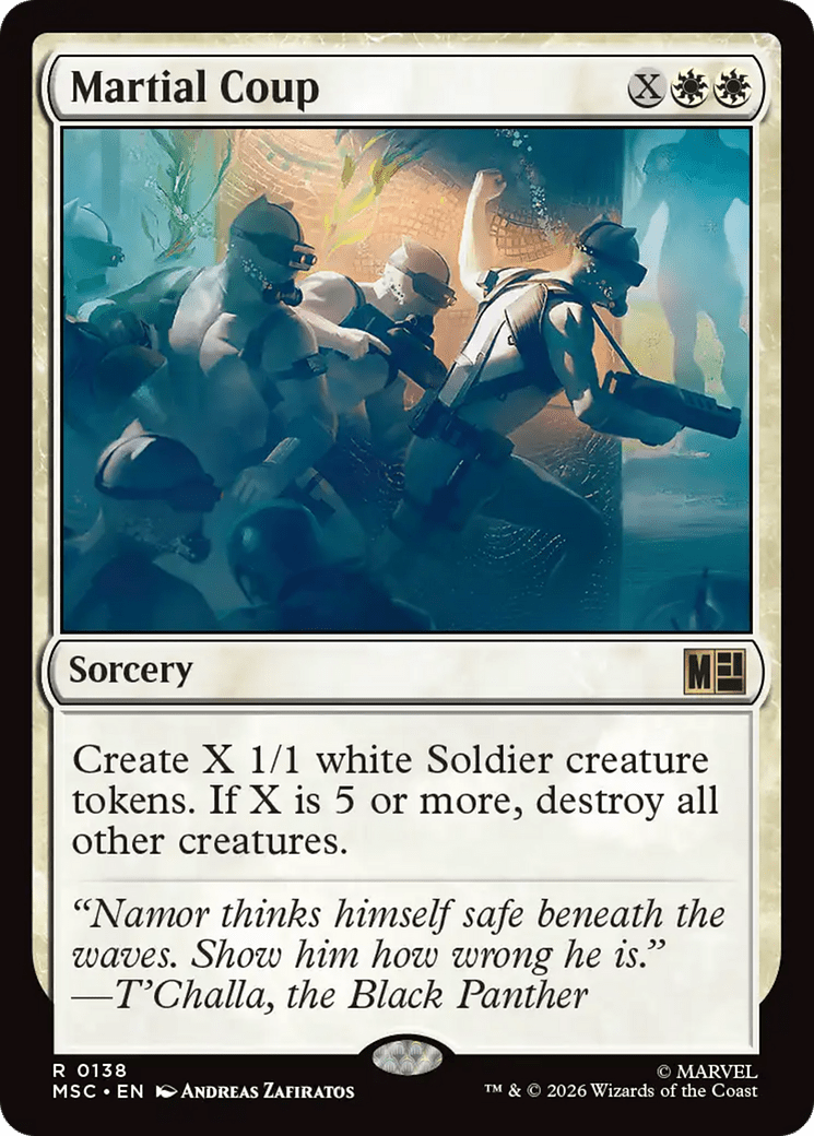 Martial Coup (Surge Foil) [Marvel Super Heroes Commander] MTG Single Magic: The Gathering  | Multizone: Comics And Games
