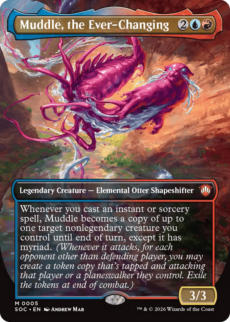 Muddle, the Ever-Changing (Borderless) [Secrets of Strixhaven Commander] MTG Single Magic: The Gathering  | Multizone: Comics And Games