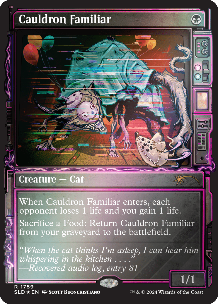 Cauldron Familiar (Rainbow Foil) [Secret Lair Drop Series] MTG Single Magic: The Gathering  | Multizone: Comics And Games