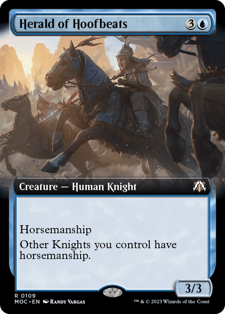 Herald of Hoofbeats (Extended Art) [March of the Machine Commander] MTG Single Magic: The Gathering  | Multizone: Comics And Games