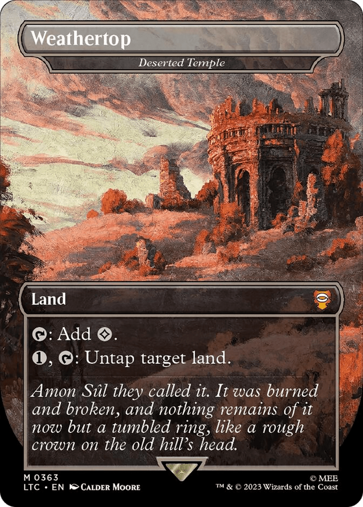 Weathertop - Deserted Temple [The Lord of the Rings: Tales of Middle-Earth Commander] MTG Single Magic: The Gathering  | Multizone: Comics And Games