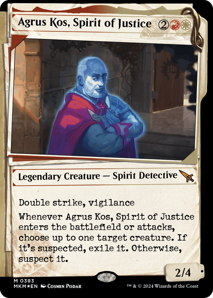 Agrus Kos, Spirit of Justice (Showcase) (Invisible Ink) [Murders at Karlov Manor] MTG Single Magic: The Gathering  | Multizone: Comics And Games
