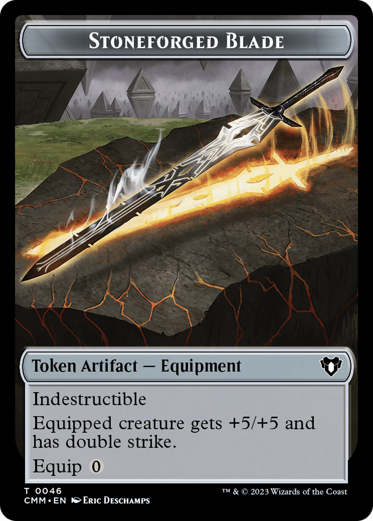 Stoneforged Blade Token [Commander Masters Tokens] MTG Single Magic: The Gathering  | Multizone: Comics And Games