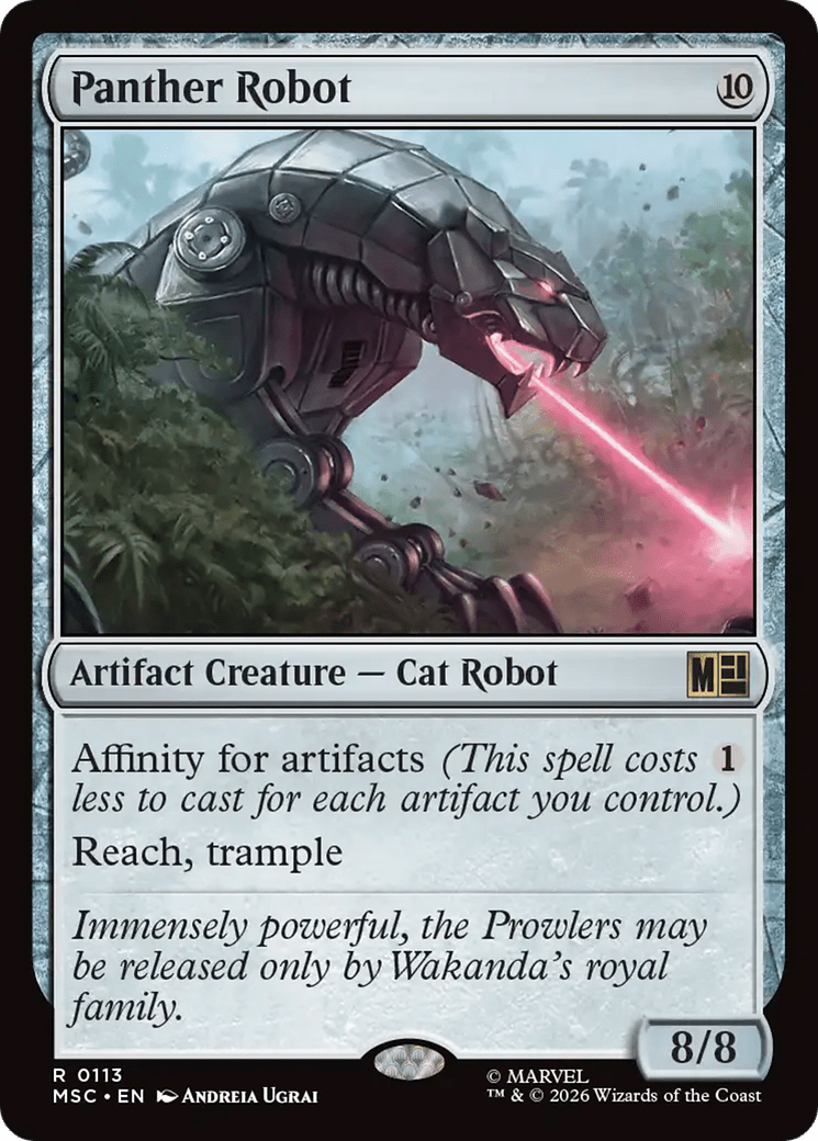 Panther Robot (Surge Foil) [Marvel Super Heroes Commander] MTG Single Magic: The Gathering  | Multizone: Comics And Games