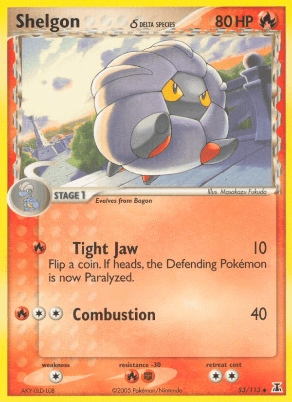 Shelgon (53/113) (Delta Species) [EX: Delta Species] Pokemon Single Pokémon  | Multizone: Comics And Games