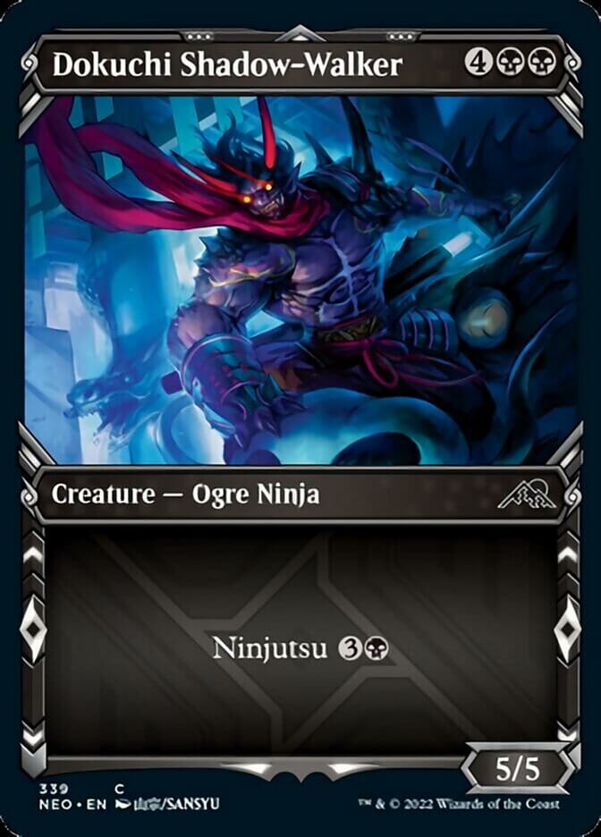 Dokuchi Shadow-Walker (Showcase Ninja) [Kamigawa: Neon Dynasty] MTG Single Magic: The Gathering  | Multizone: Comics And Games