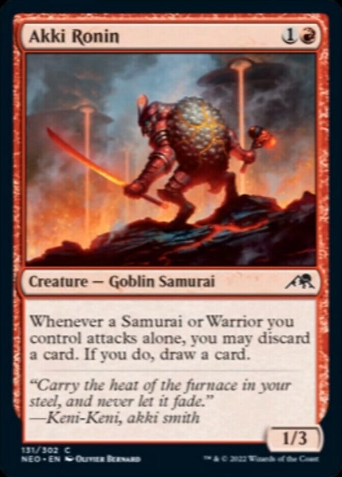 Akki Ronin [Kamigawa: Neon Dynasty] MTG Single Magic: The Gathering  | Multizone: Comics And Games