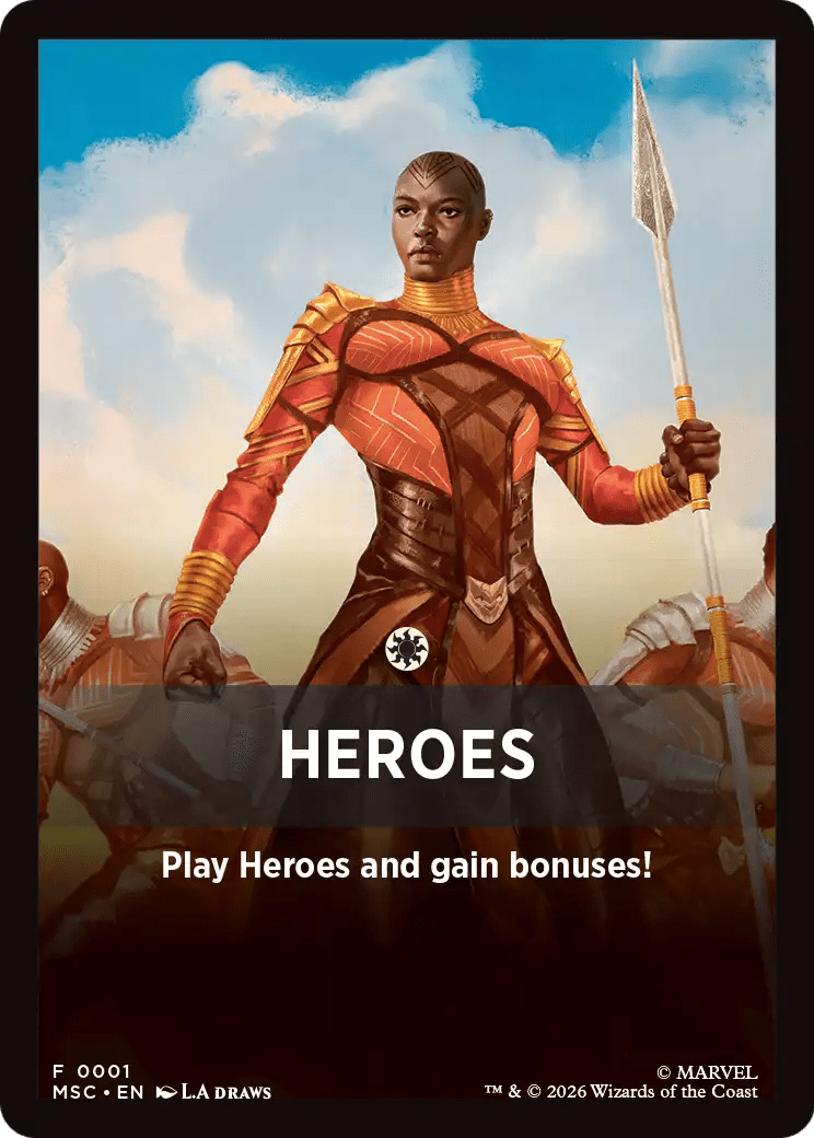 Heroes Theme Card [Marvel Super Heroes Commander] MTG Single Magic: The Gathering  | Multizone: Comics And Games
