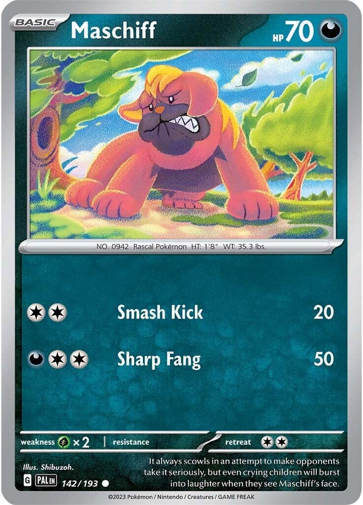 Maschiff (142/193) (Cosmos Holo) [Scarlet & Violet: Paldea Evolved] Pokemon Single Pokémon  | Multizone: Comics And Games