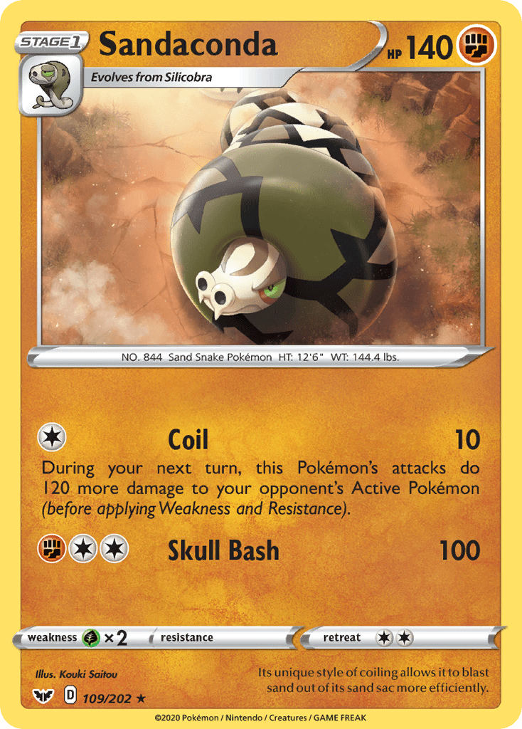 Sandaconda (109/202) [Sword & Shield: Base Set] Pokemon Single Pokémon  | Multizone: Comics And Games