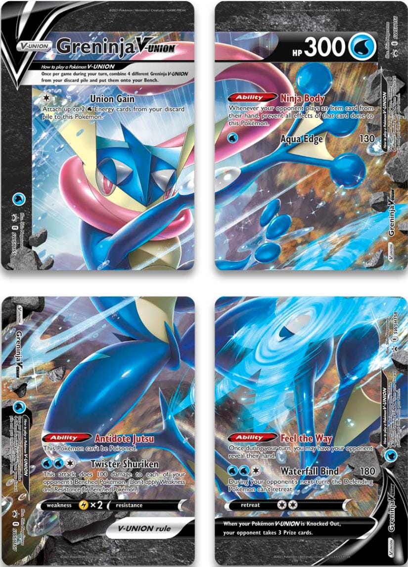 Greninja V-Union (Set of 4) [Sword & Shield: Black Star Promos] Pokemon Single Pokémon  | Multizone: Comics And Games