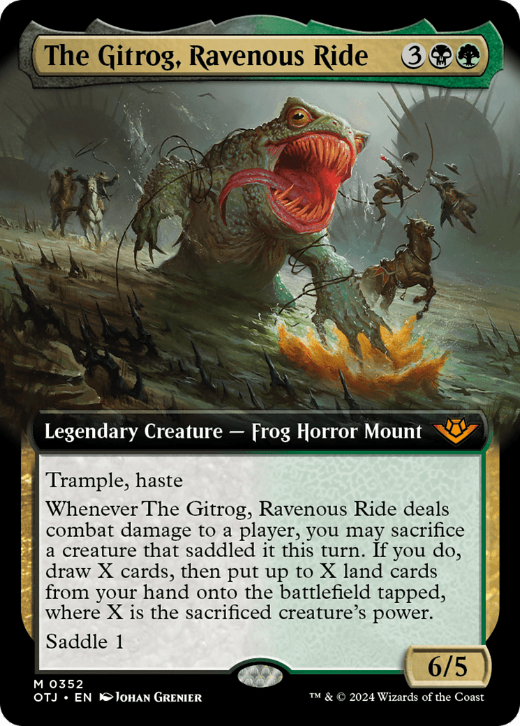 The Gitrog, Ravenous Ride (Extended Art) [Outlaws of Thunder Junction] MTG Single Magic: The Gathering  | Multizone: Comics And Games