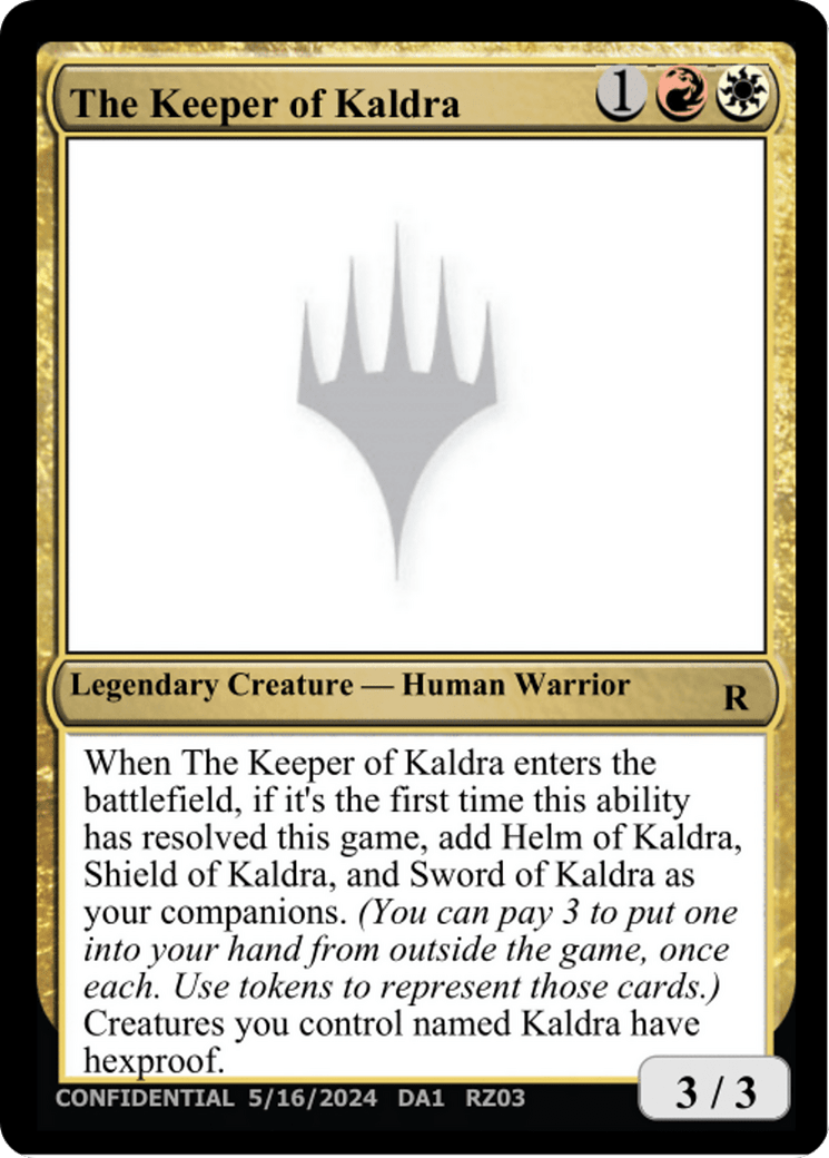 The Keeper of Kaldra [Unknown Event] MTG Single Magic: The Gathering  | Multizone: Comics And Games